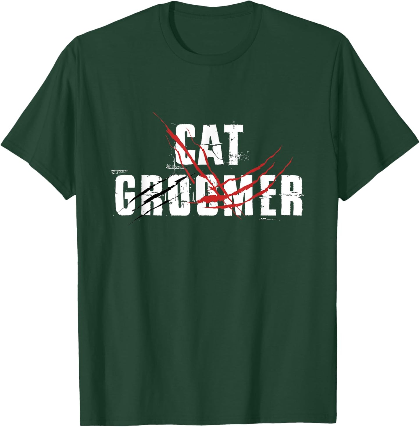 Cat Groomer Pet Grooming Cats Kitten Lover Owner Care Animal Men Women T-Shirt - T-Shirt | Forest