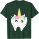 Unicorn Tooth Dentist Lost First Tooth Kawaii Fairy Tooth T-Shirt - T-Shirt | Forest
