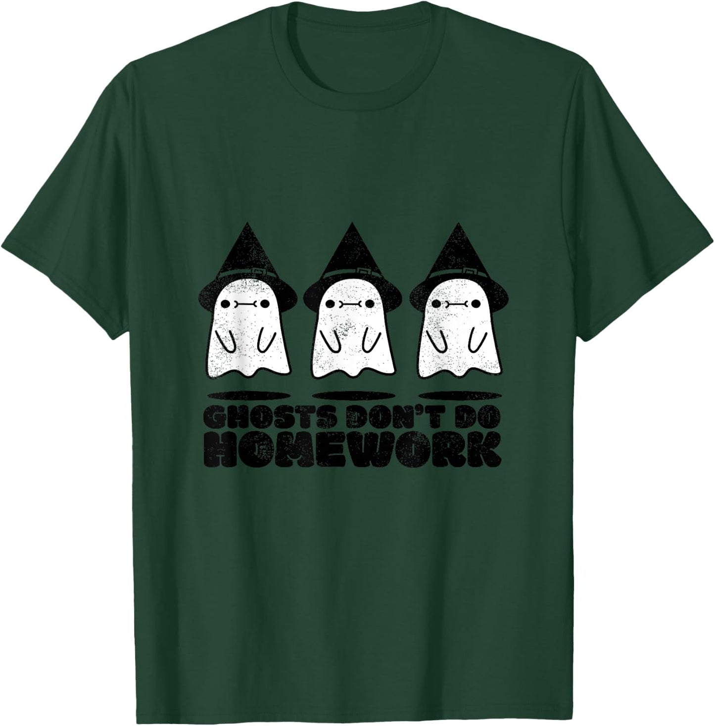 Halloween - Ghost Don't Do Homework T-Shirt - T-Shirt | Forest