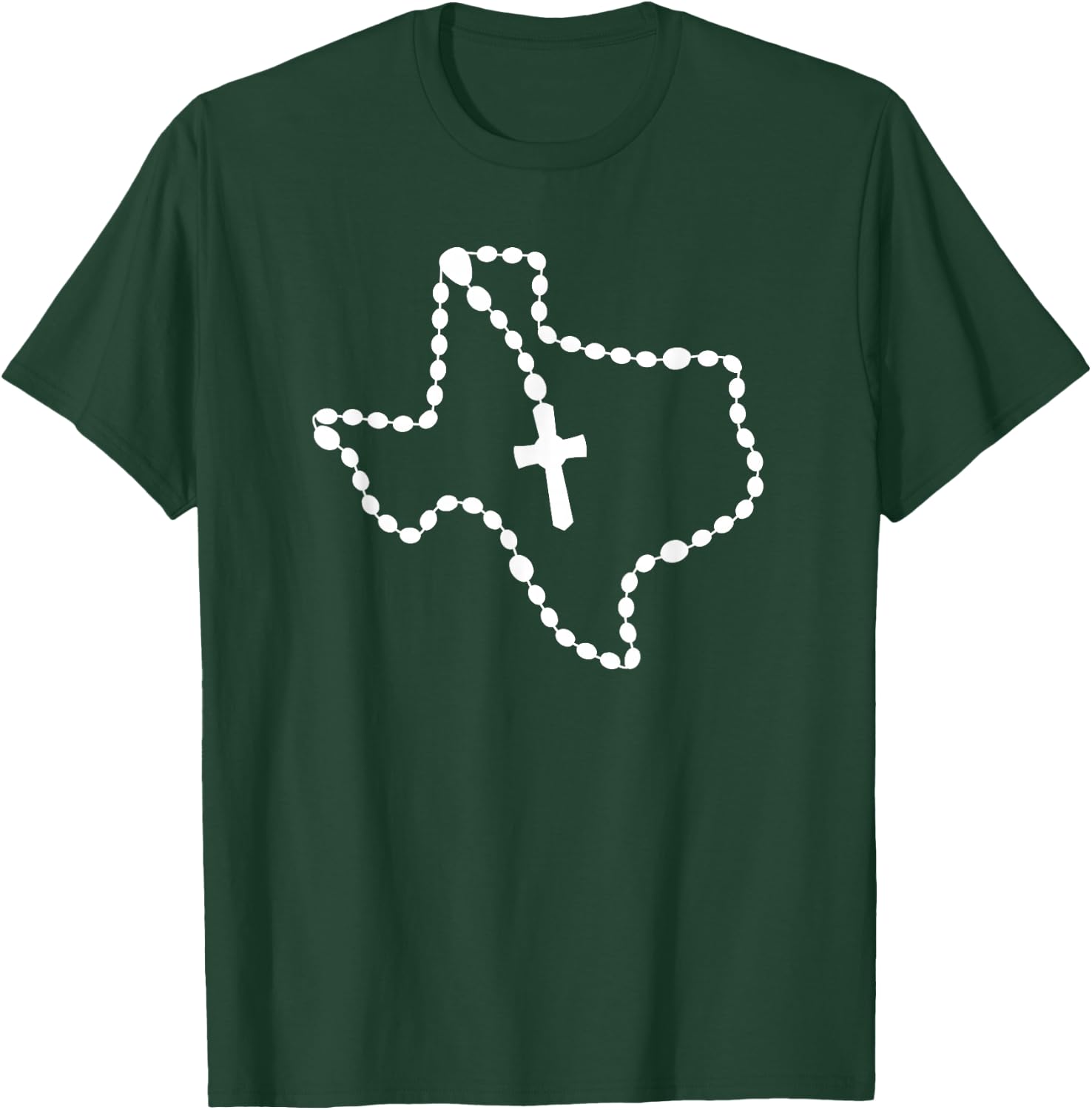Texas Rosary Catholic T-Shirt - T-Shirt | Forest