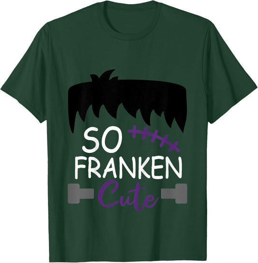 Kids So Franken Cute Toddler Boy Halloween Costume Scary Funny T-Shirt - T-Shirt | Forest