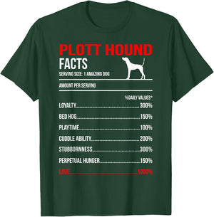 Plott hound Facts Dog Breed Lover Owner T-Shirt - T-Shirt | Forest