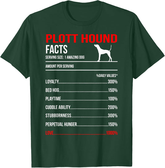 Plott hound Facts Dog Breed Lover Owner T-Shirt - T-Shirt | Forest