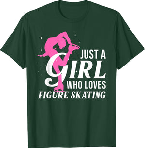 Cool Figure Skating Girls Ice Skating Winter Sport T-Shirt - T-Shirt | Forest
