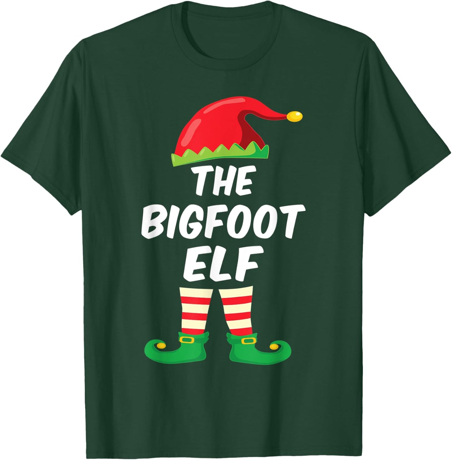The Bigfoot Elf Family Matching Funny Christmas Costume T-Shirt - T-Shirt | Forest
