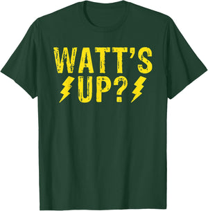 Watts up EV Electric Vehicle T-Shirt - T-Shirt | Forest