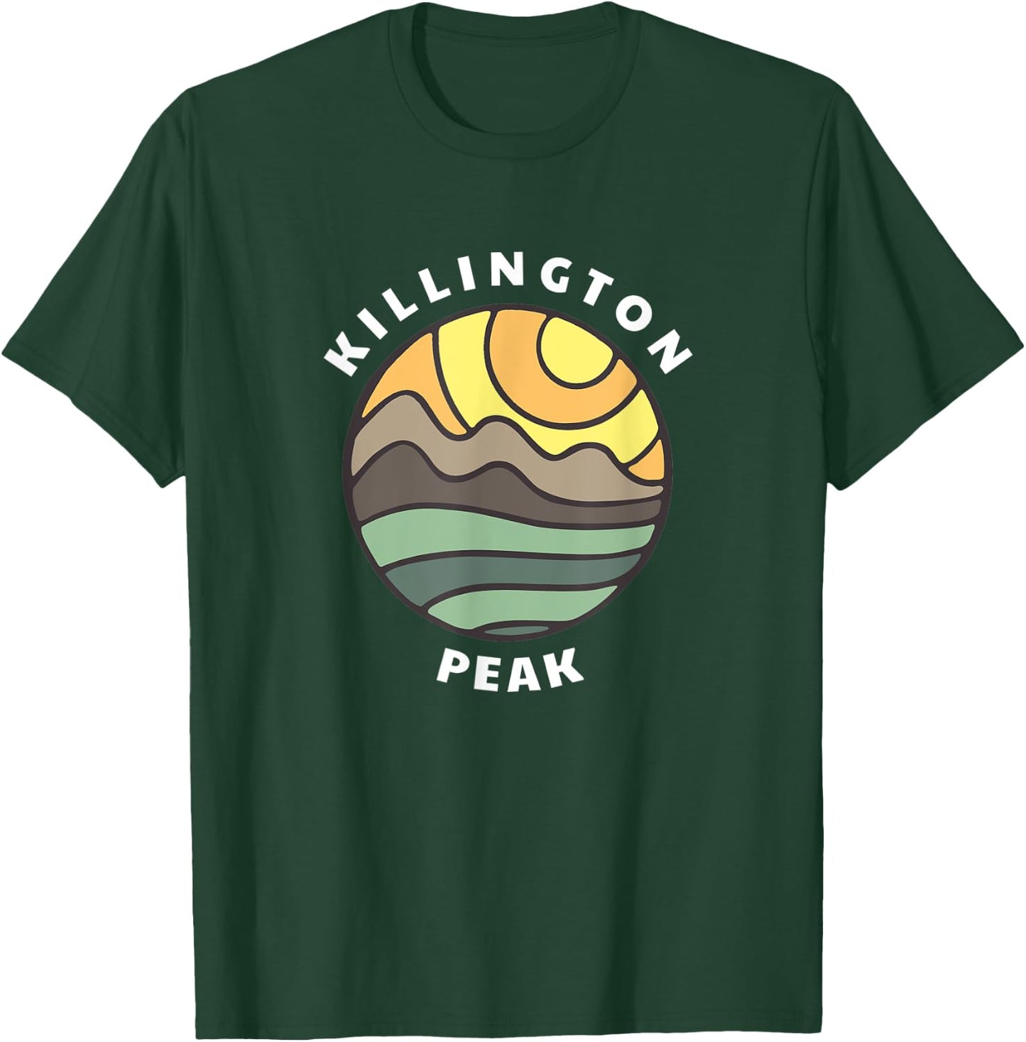 Killington Peak Vermont Mountains VT Vacation Souvenir T-Shirt - T-Shirt | Forest