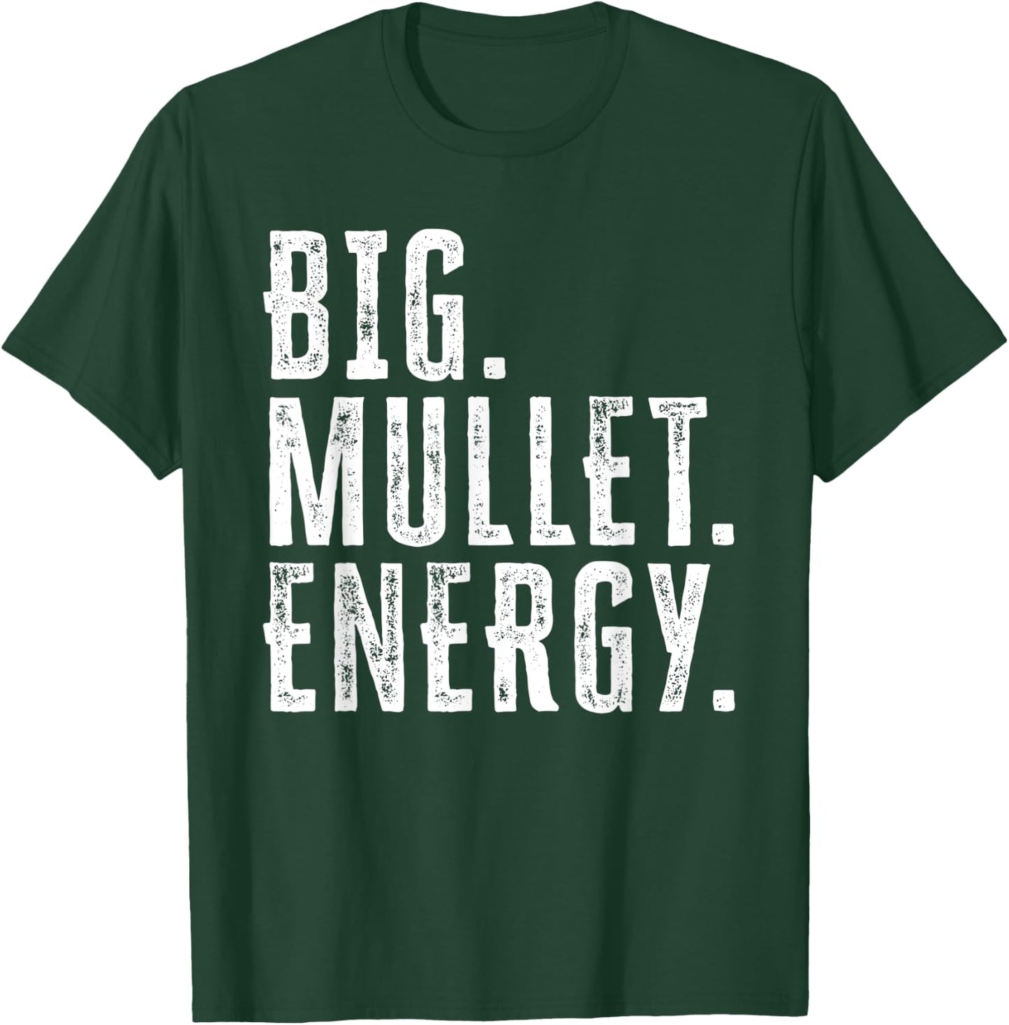 Big Mullet Energy Funny 80s Hair Boys Daddy Haircut T-Shirt - T-Shirt | Forest