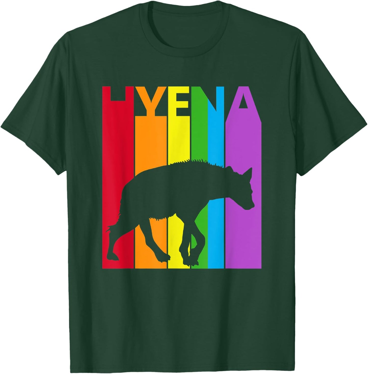 Cute Rainbow Hyena animal Lover T-Shirt - T-Shirt | Forest