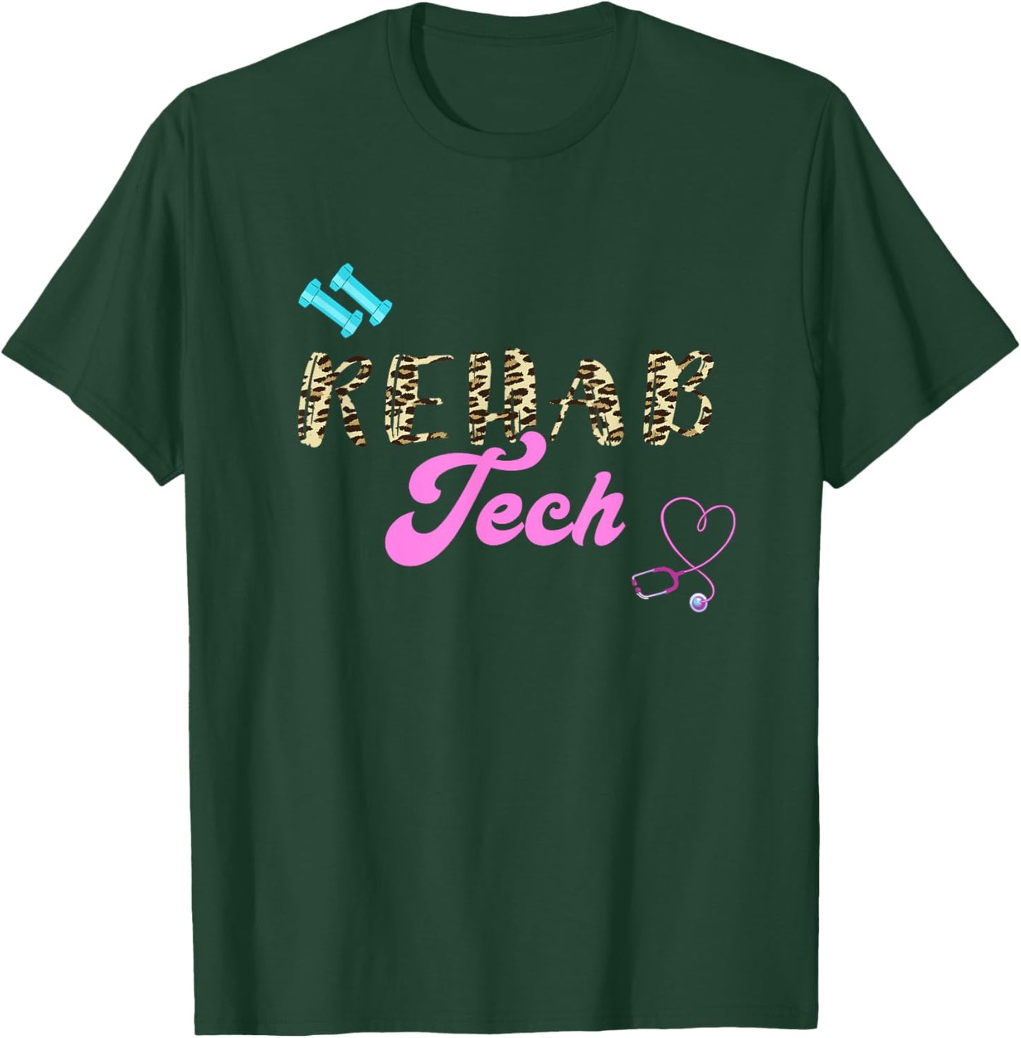 Rehab Tech Physical Therapy Rehabilitation Technician Work T-Shirt - T-Shirt | Forest