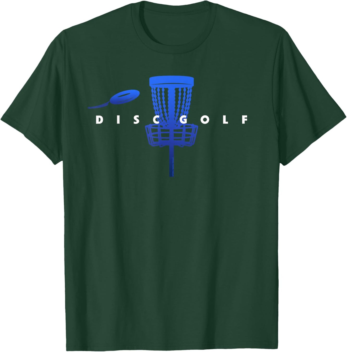 Cool Stylized Disc Golf with Basket and Disc - Disk Golf T-Shirt - T-Shirt | Forest