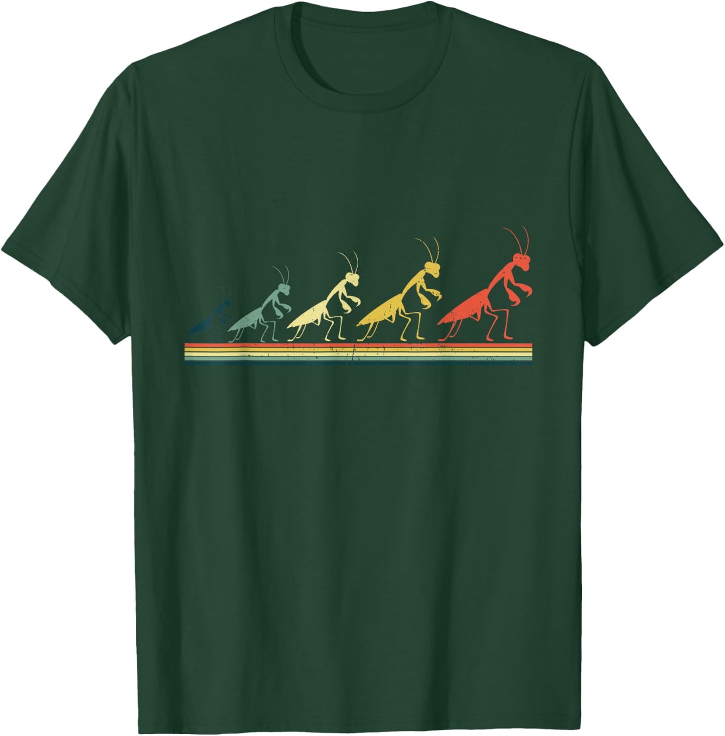 Praying Mantis Insects Bug Love Praying Mantis Retro T-Shirt - T-Shirt | Forest
