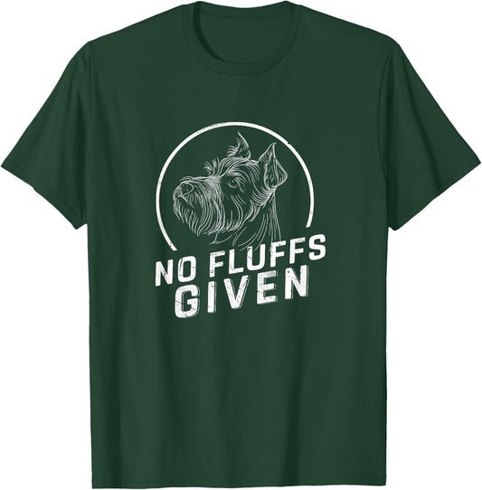 Schnauzer No Fluffs Given Dog Mom Dad Gifts Funny Dog Xmas Women Kids T-Shirt - T-Shirt | Forest