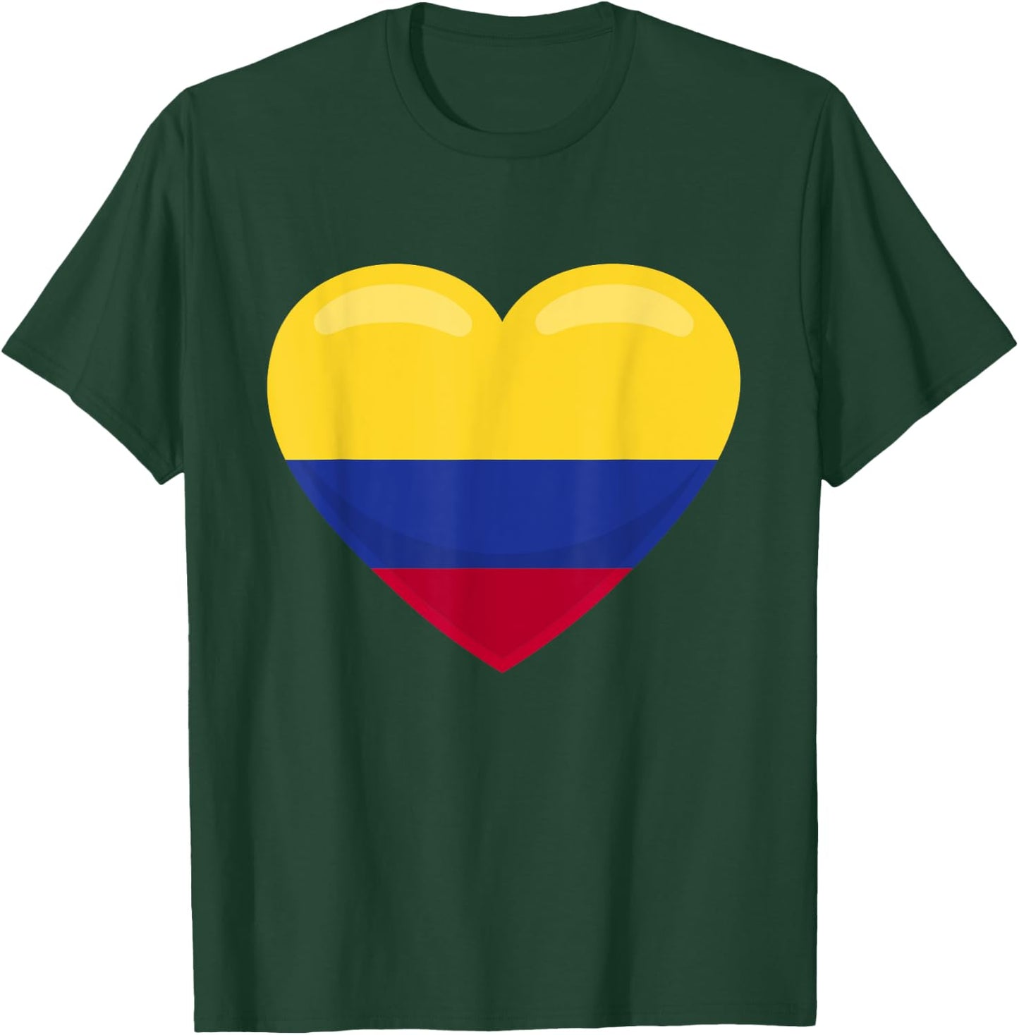 Love for Columbia - Flag Heart T-Shirt - T-Shirt | Forest