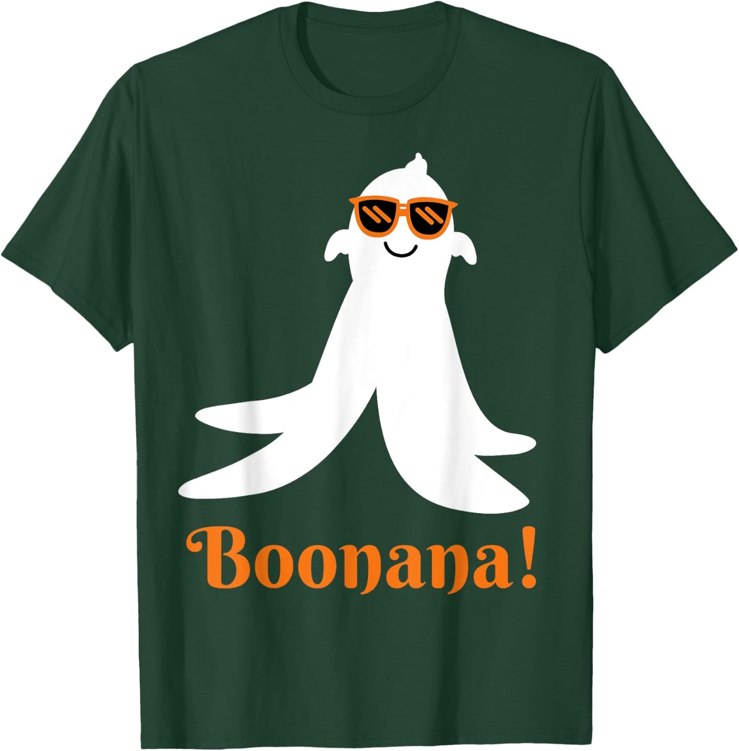 Boonana Boo-Nana Funny Halloween Costume Ghost Banana Puns T-Shirt - T-Shirt | Forest