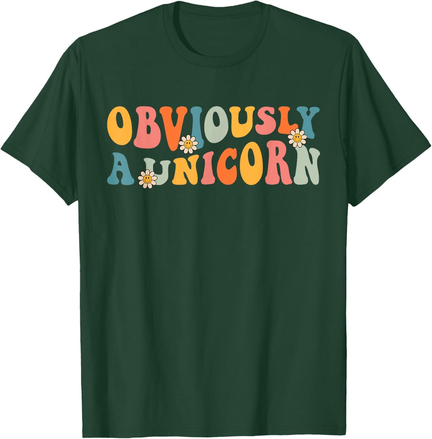 Obviously A Unicorn Retro Groovy Unicorn Squad Security T-Shirt - T-Shirt | Forest