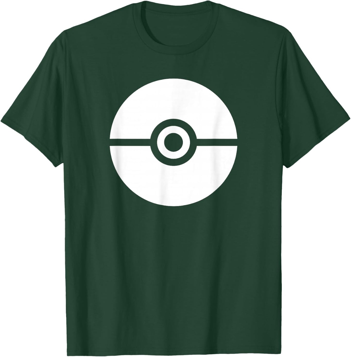 Pokémon Simple White Pokéball Logo T-Shirt - T-Shirt | Forest