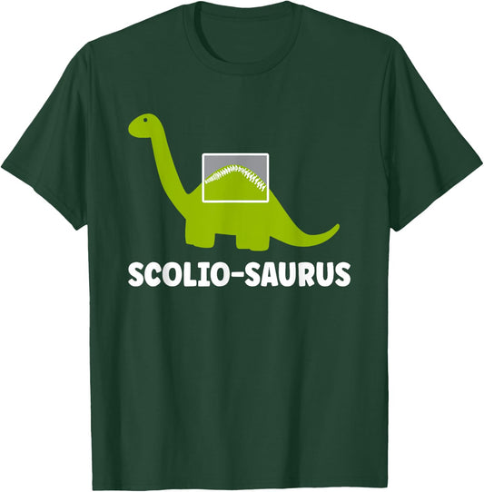 Dinosaur Spine - Funny Dino Pun Lover Scoliosis Dinosaur T-Shirt - T-Shirt | Forest