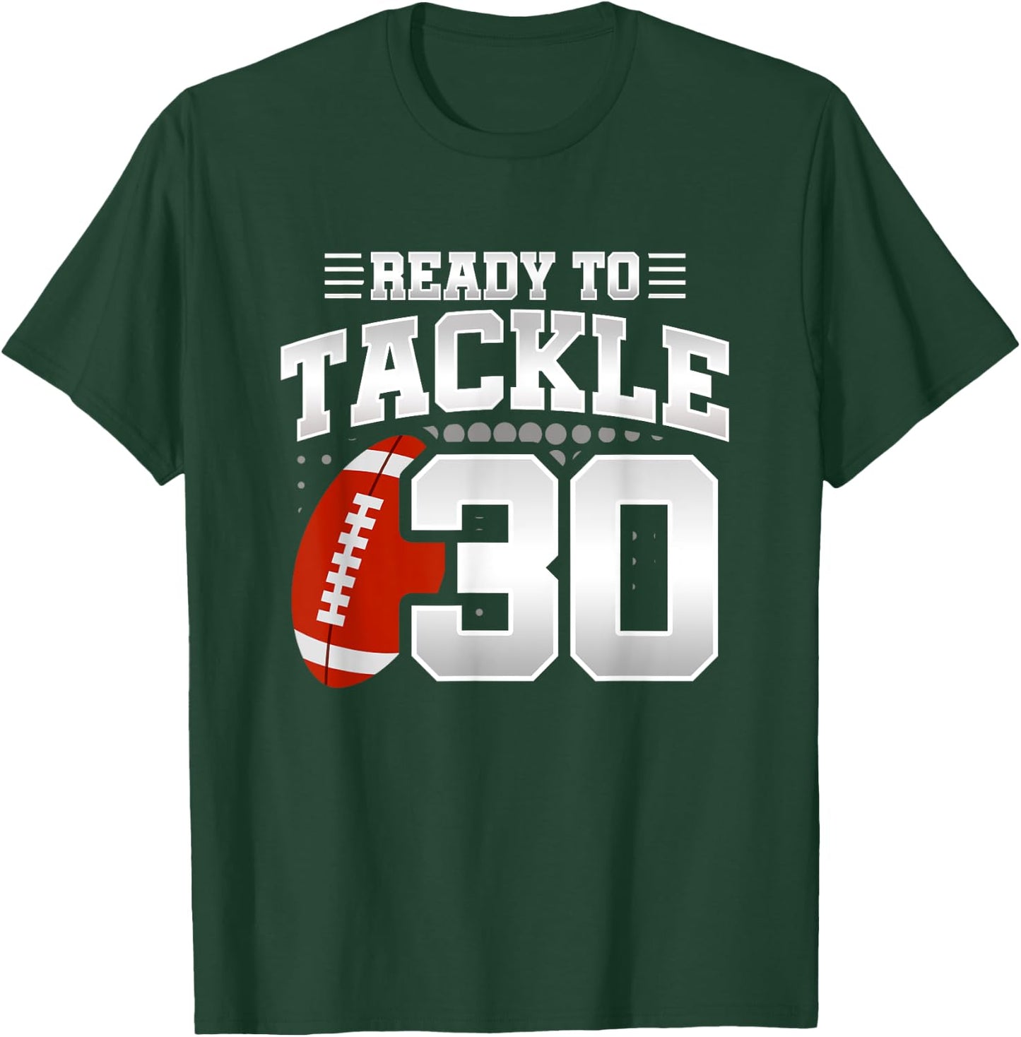 Football Birthday Party - 30th Birthday - Black, Small - Men's & Women's - Regular Fit - - Short Sleeve - Polyester 100% T-Shirt - T-Shirt | Forest
