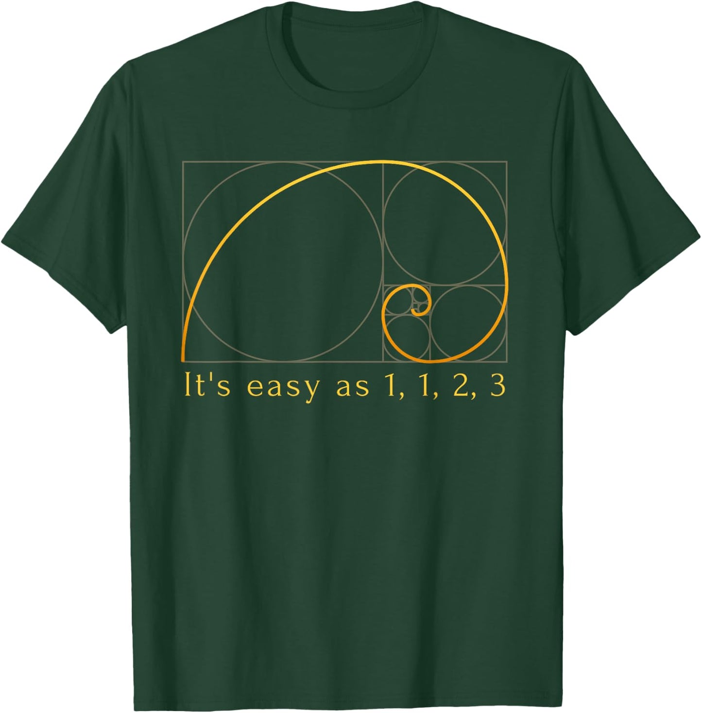 Fibonacci Spiral Fibonacci Sequence Fibonacci Golden Ratio T-Shirt - T-Shirt | Forest