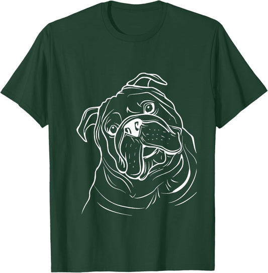 Funny English Bulldog - Dog Owner Animal Lover Puppy T-Shirt - T-Shirt | Forest