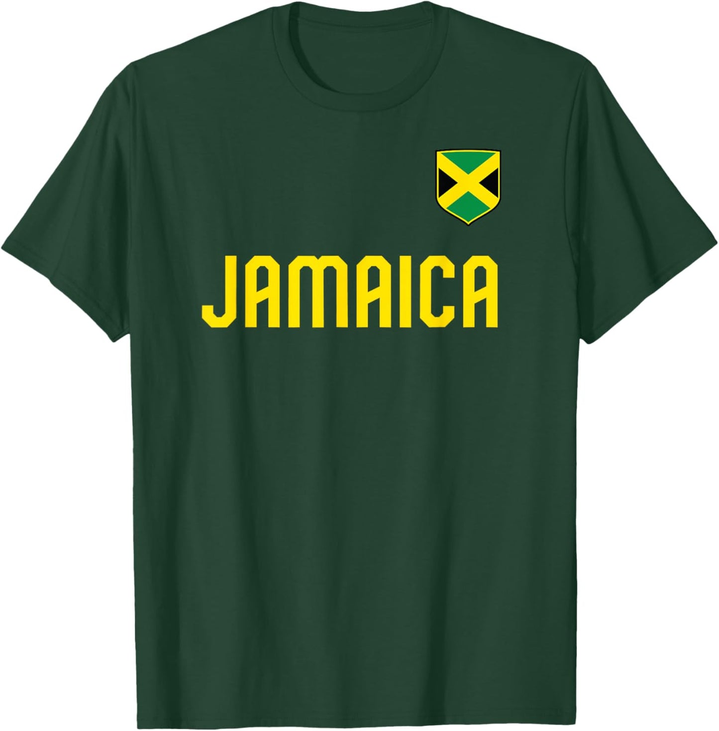 Jamaica Flag Jamaican Vintage Athletic Throwback Souvenir T-Shirt - T-Shirt | Forest