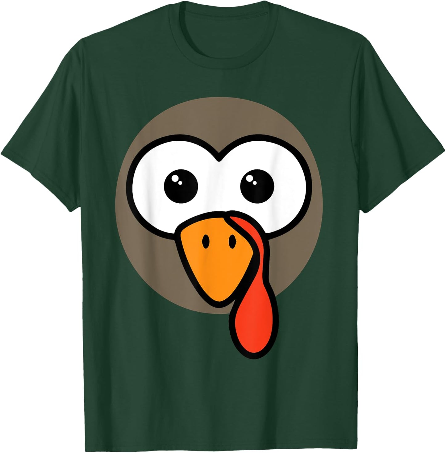Funny Thanksgiving Silly Turkey Face T-Shirt - T-Shirt | Forest