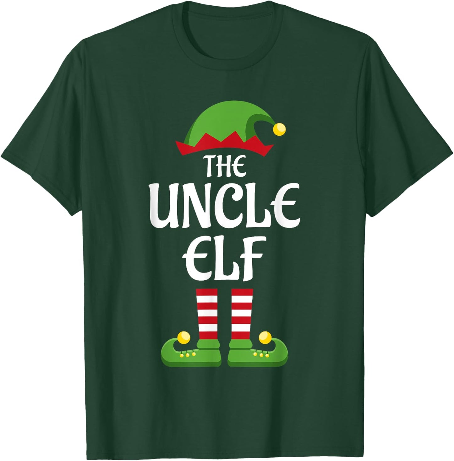 Uncle Elf Family Matching Group Christmas T-Shirt - T-Shirt | Forest
