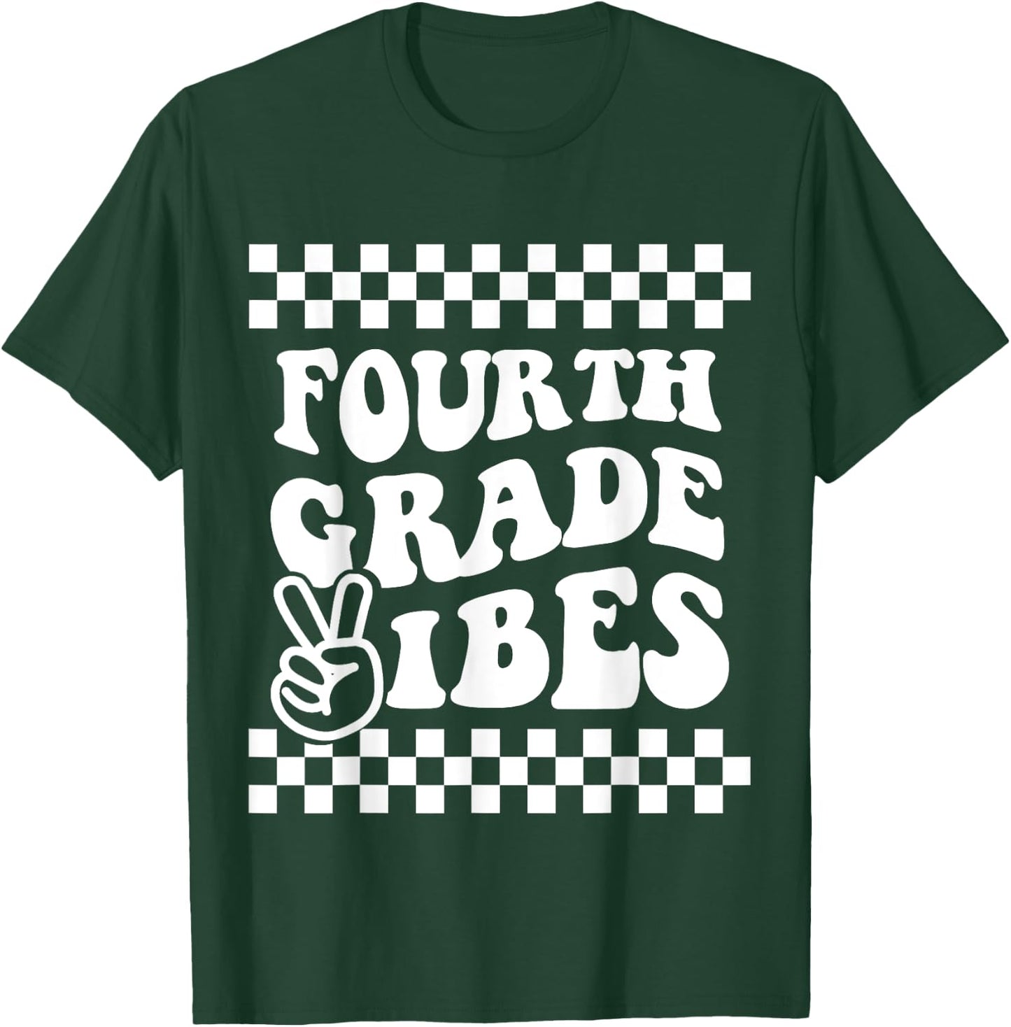 First Day of Fourth Grade Vibes Girls Back to School Boys T-Shirt - T-Shirt | Forest