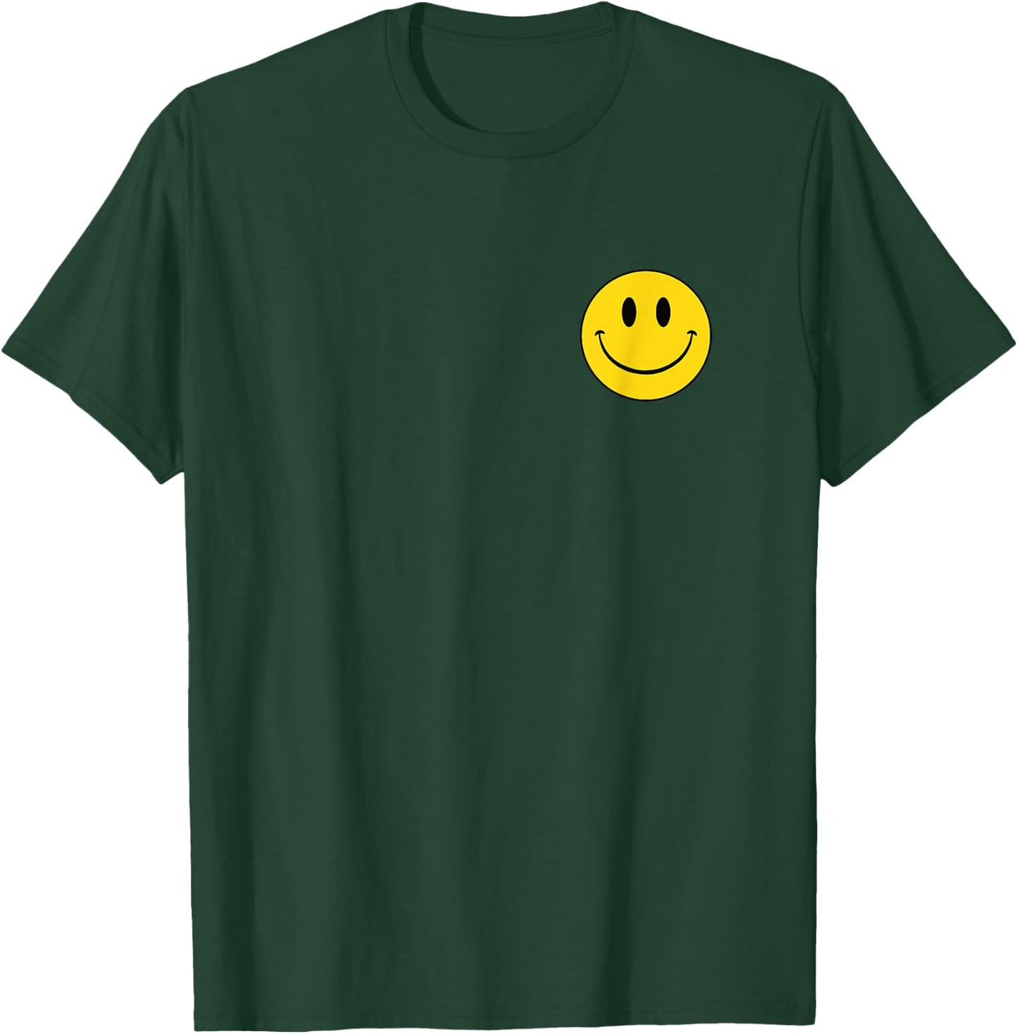 70s Yellow Smile Face Cute Happy Peace Smiling Face T-Shirt - T-Shirt | Forest