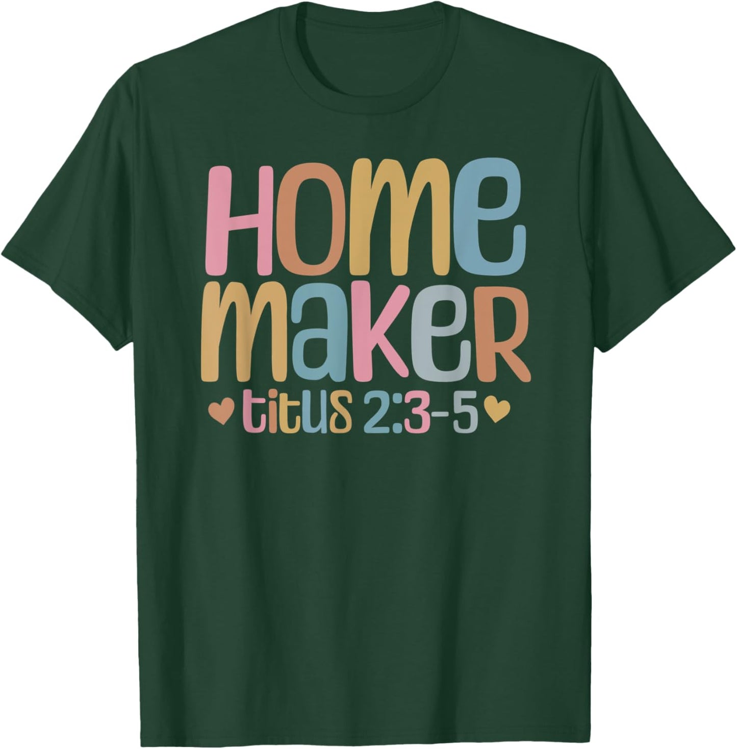 Retro Homemaker Christian Wife Vintage SAHM Stay At Home Mom T-Shirt - T-Shirt | Forest