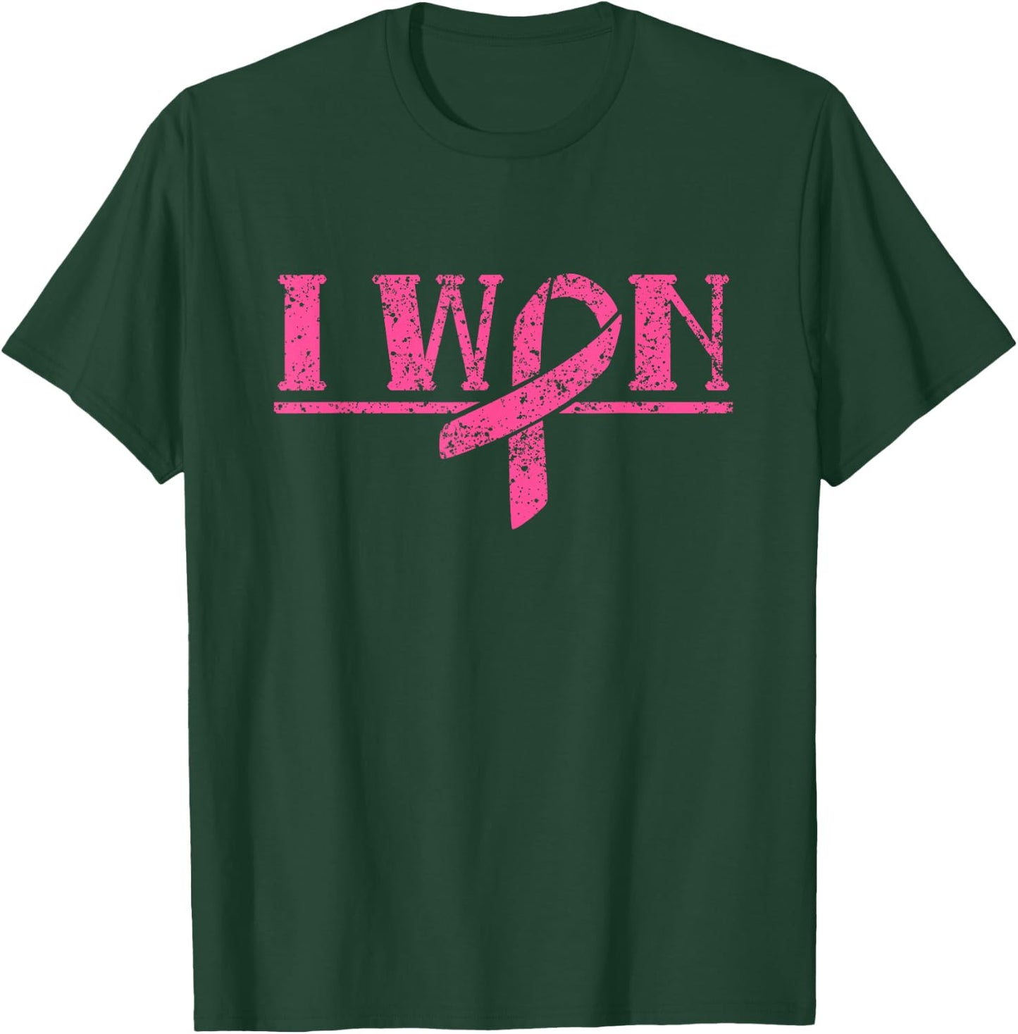 I Won Fight Awareness Pink Support Breast Cancer T-Shirt - T-Shirt | Forest