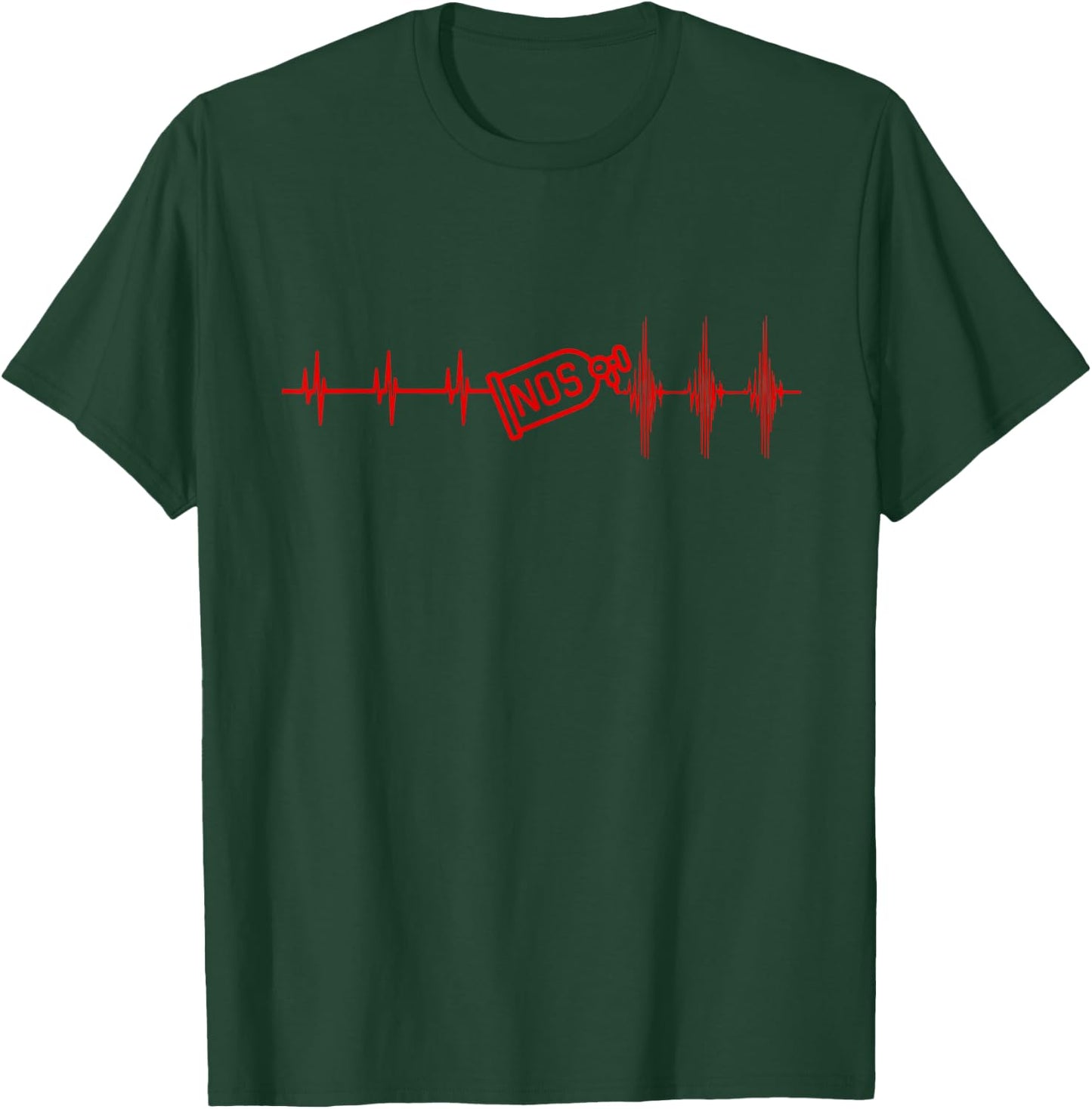 Funny My Heartrate Before and After Nitrous Oxide NOS T-Shirt - T-Shirt | Forest