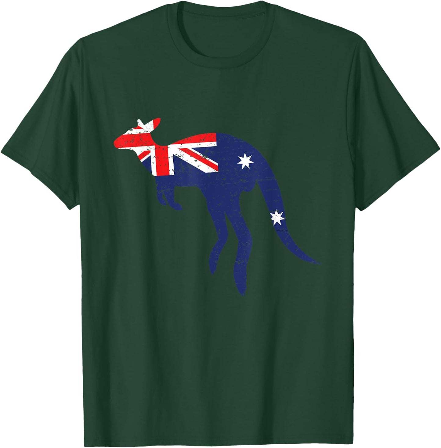 Kangaroo Australian Flag - Zookeeper Animal Lover Australia T-Shirt - T-Shirt | Forest