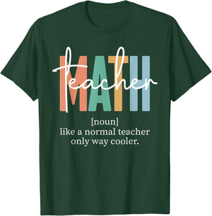 Funny Math Teacher Definition & Men T-Shirt - T-Shirt | Forest