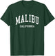 Malibu - California - Throwback Design - Classic T-Shirt - T-Shirt | Forest