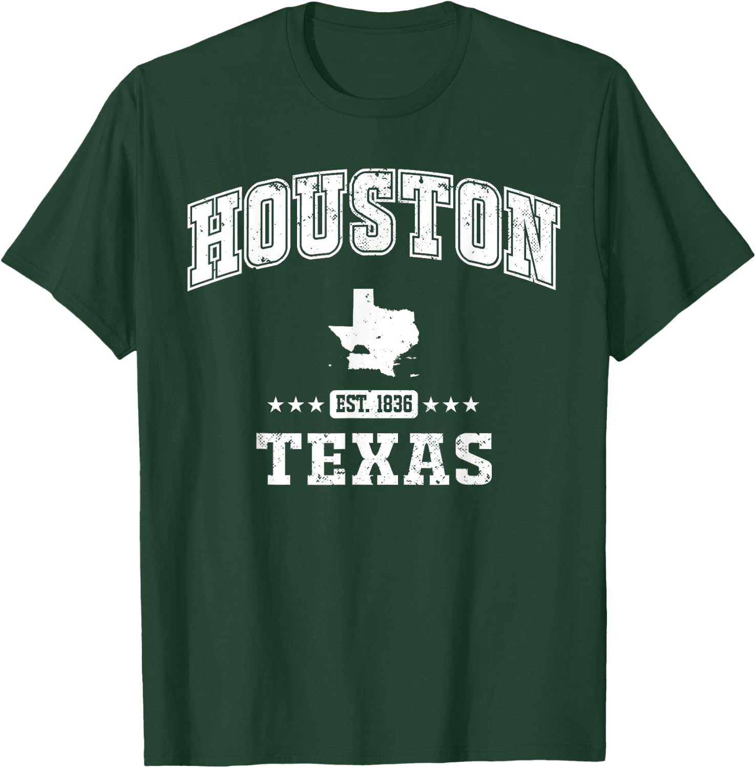 Houston Texas TX Vintage Sports Athletic T-Shirt - T-Shirt | Forest