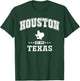 Houston Texas TX Vintage Sports Athletic T-Shirt - T-Shirt | Forest