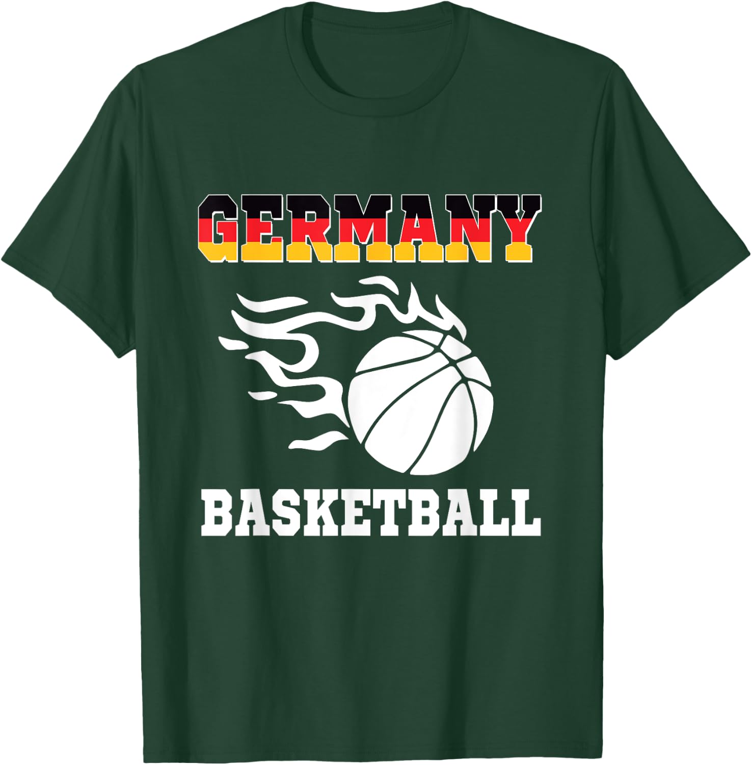 Germany Basketball Flag Jersey Deutschland Sports T-Shirt - T-Shirt | Forest