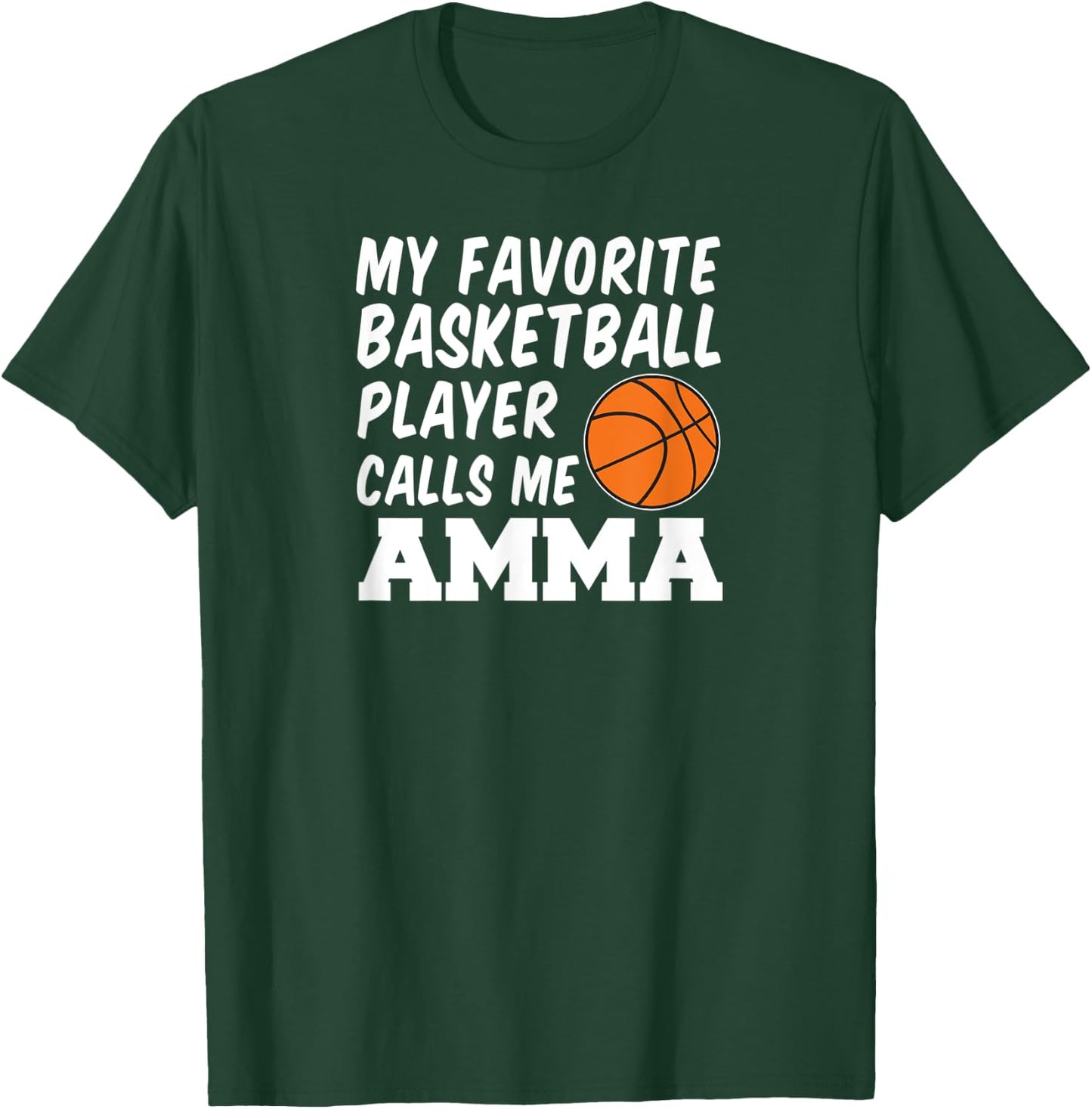 Favorite Basketball Player Calls Me Amma Icelandic Grandma T-Shirt - T-Shirt | Forest