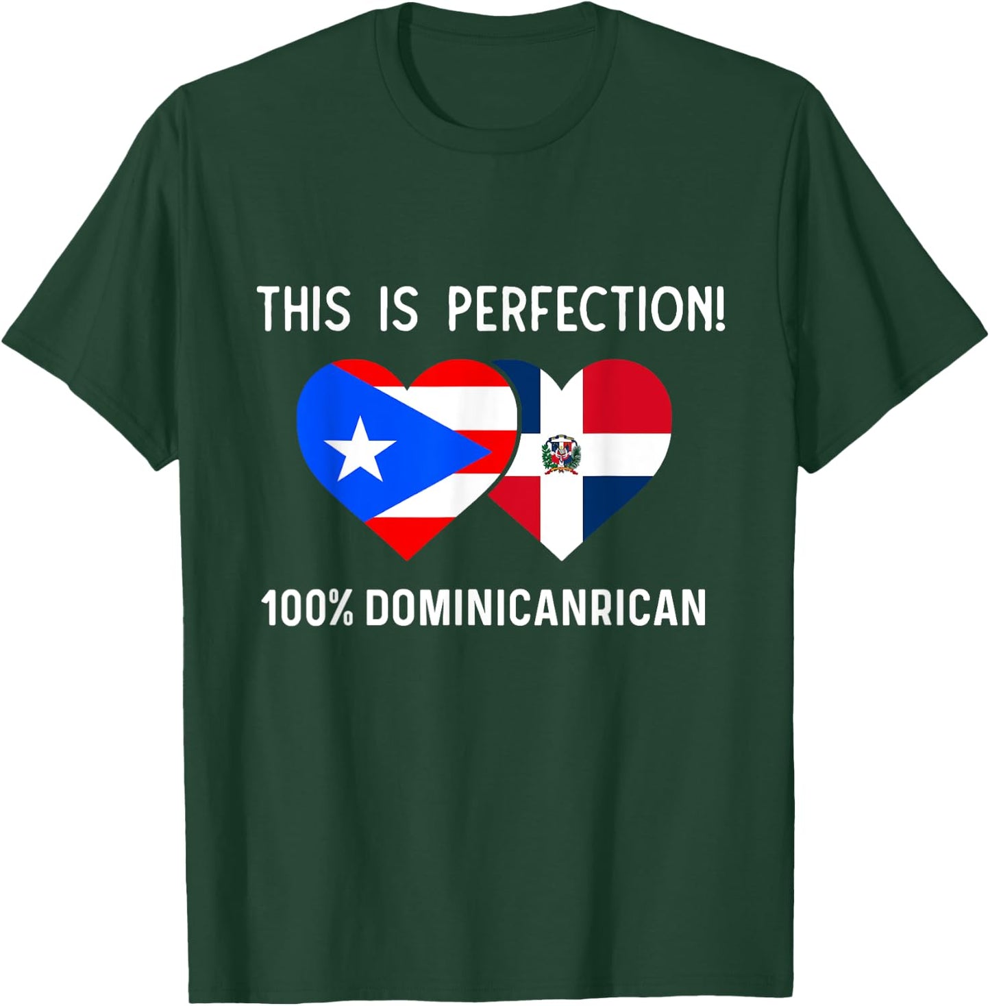 Half Puerto Rican Half Dominican Flag Boris Domis PR RD T-Shirt - T-Shirt | Forest