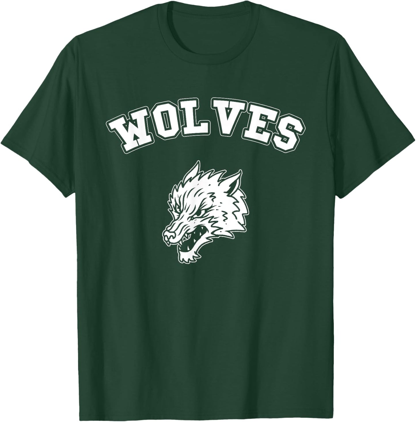 Wolves Team Vintage Sports Football Baseball Wolf College T-Shirt - T-Shirt | Forest