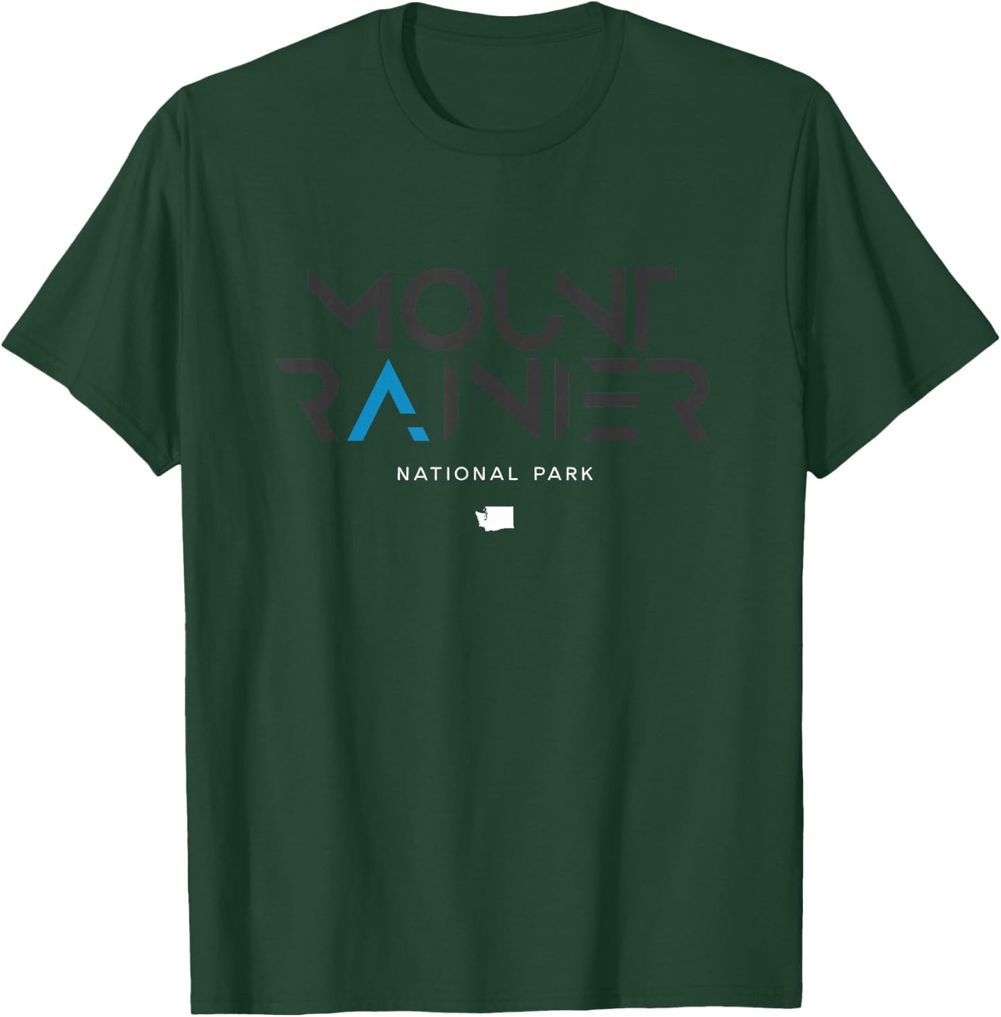 Mount Rainier National Park Washington Tonal Retro Vintage T-Shirt - T-Shirt | Forest