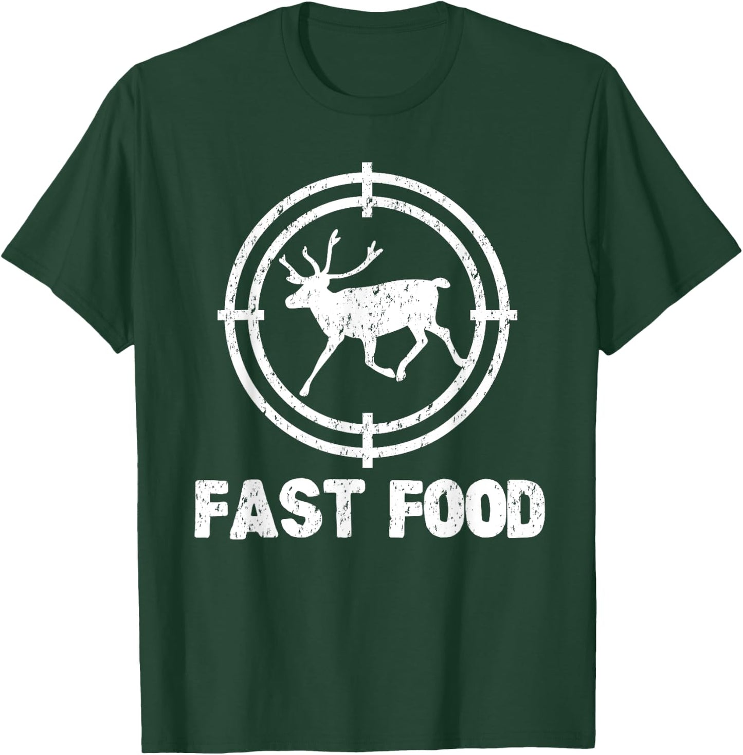 Funny Fast Food Deer Hunting Hunter Gift T-Shirt - T-Shirt | Forest