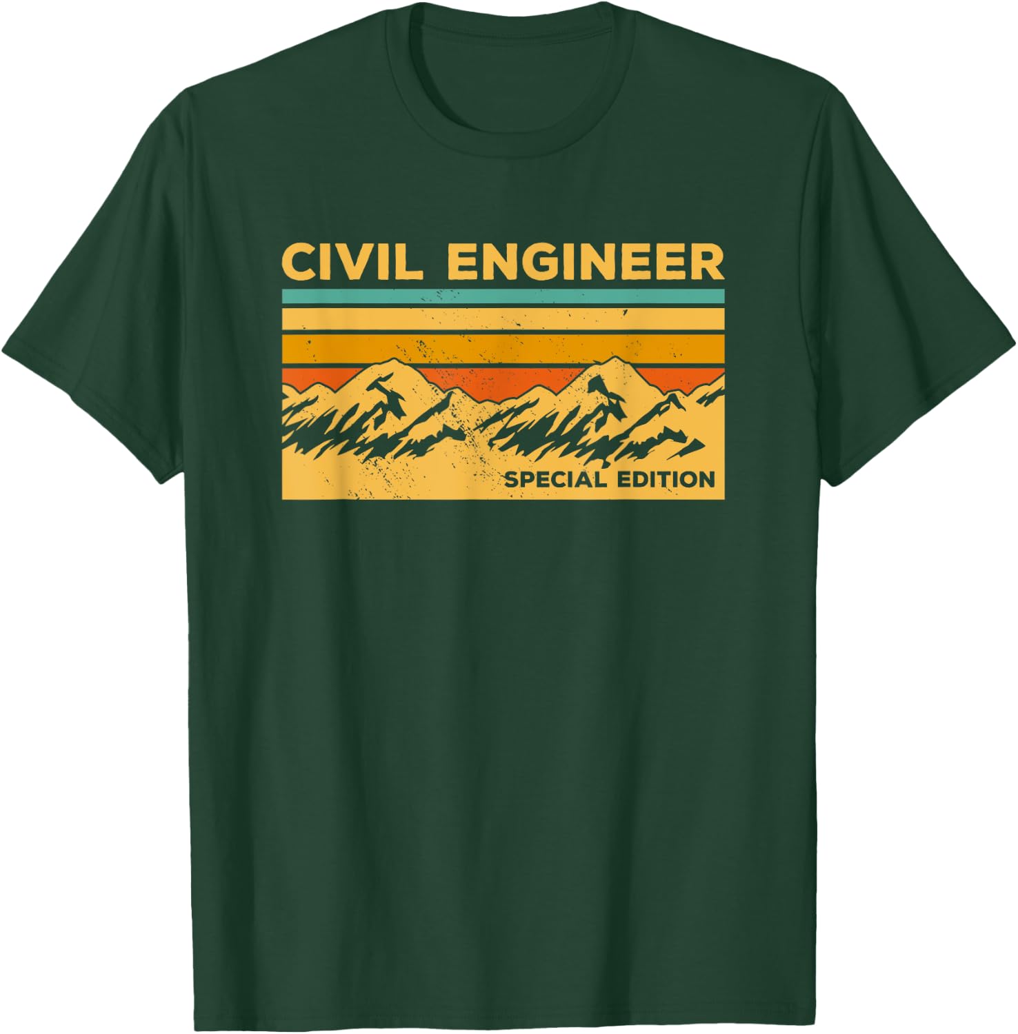 Vintage Civil Engineer Special Edition Engineering T-Shirt - T-Shirt | Forest