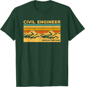 Vintage Civil Engineer Special Edition Engineering T-Shirt - T-Shirt | Forest