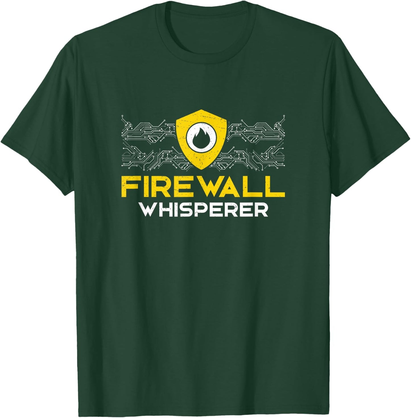 Cybersecurity Specialist Firewall Whisperer IT Security T-Shirt - T-Shirt | Forest
