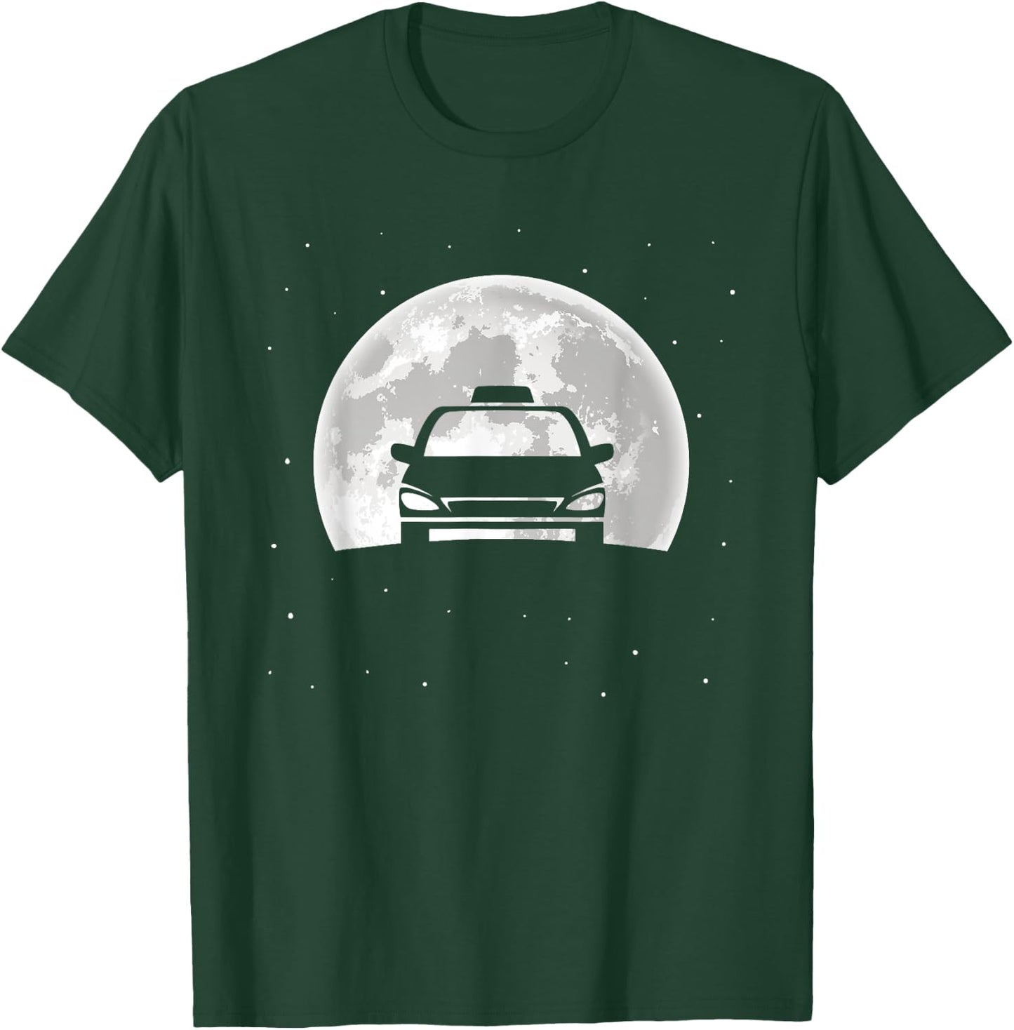 Taxi Driver Design - Moon Silhouette Taxi T-Shirt - T-Shirt | Forest