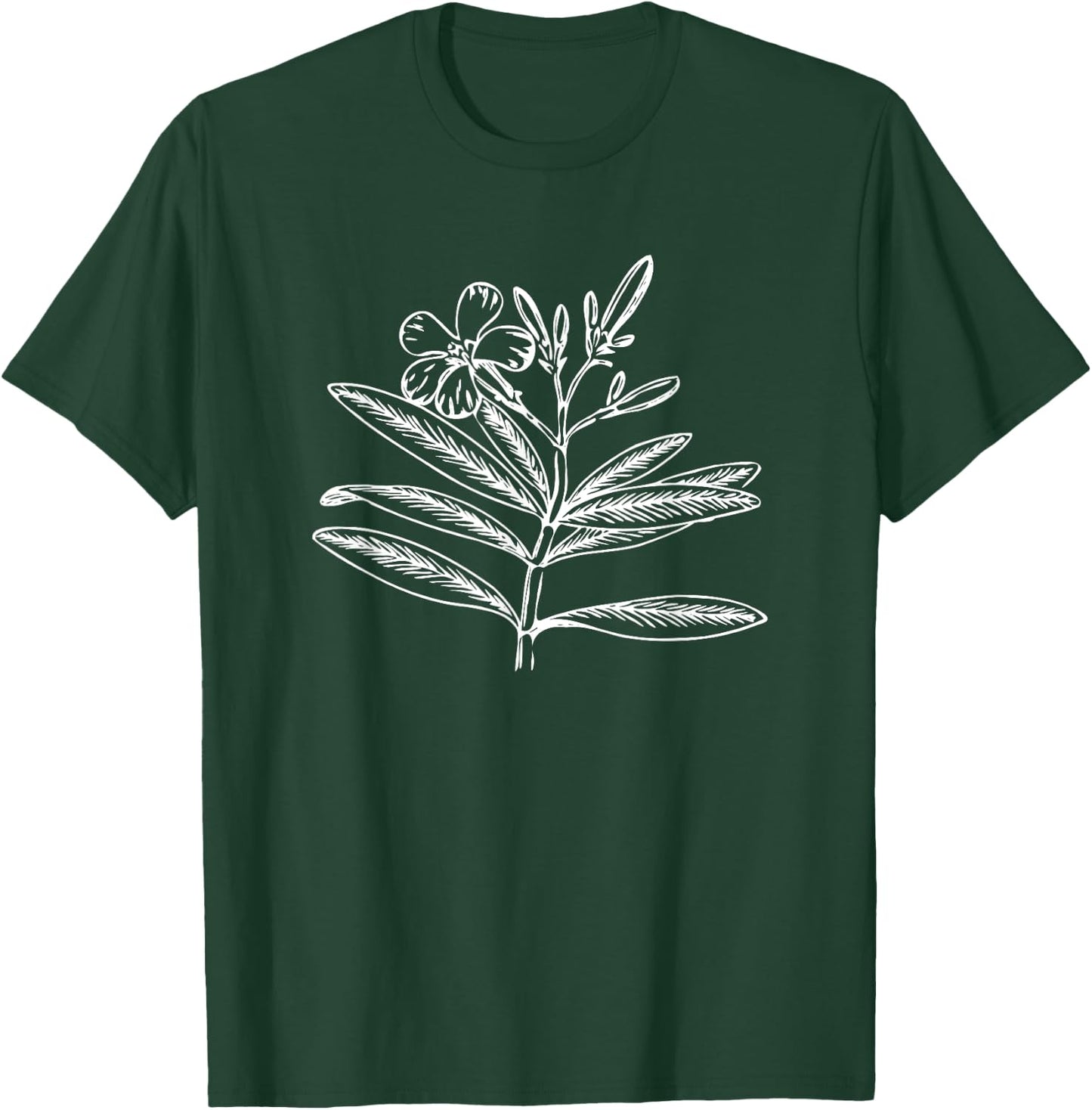 Oleander Flower Shrub Plant Botany T-Shirt - T-Shirt | Forest