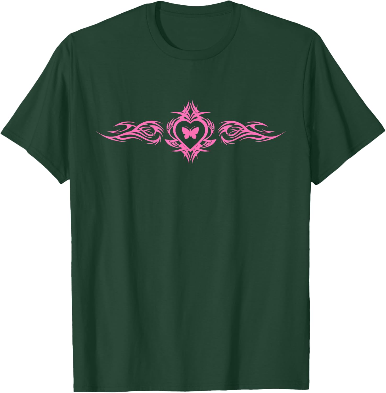 Butterfly Heart Tattoo Fairycore y2k Grunge Egirl Aesthetic T-Shirt - T-Shirt | Forest